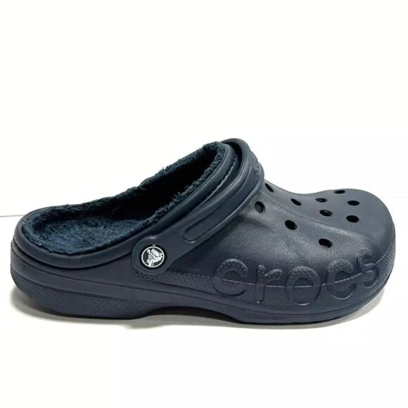 CROCS Other - Crocs Men's Baya Lined Clogs Navy, Size 9 M